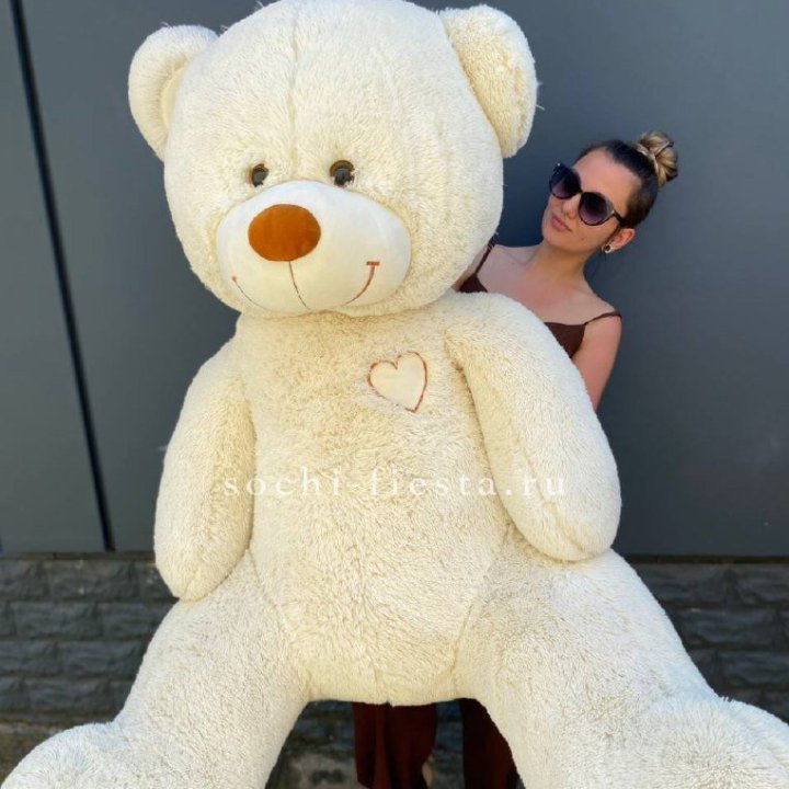 Белый плюшевый мишка большой в Чите