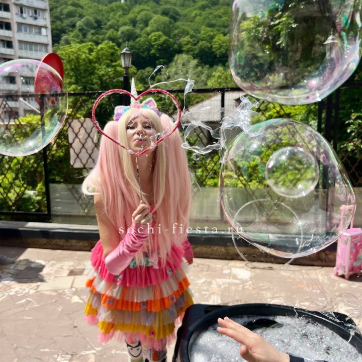 Шоу мыльных пузырей в Чите