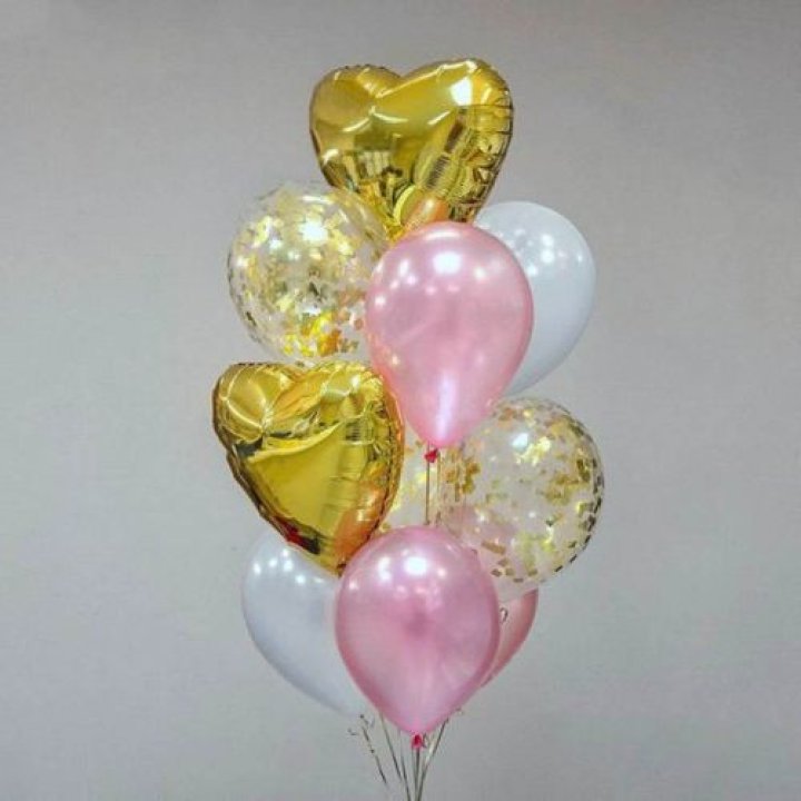 Облако шаров "Рози голд" в Чите