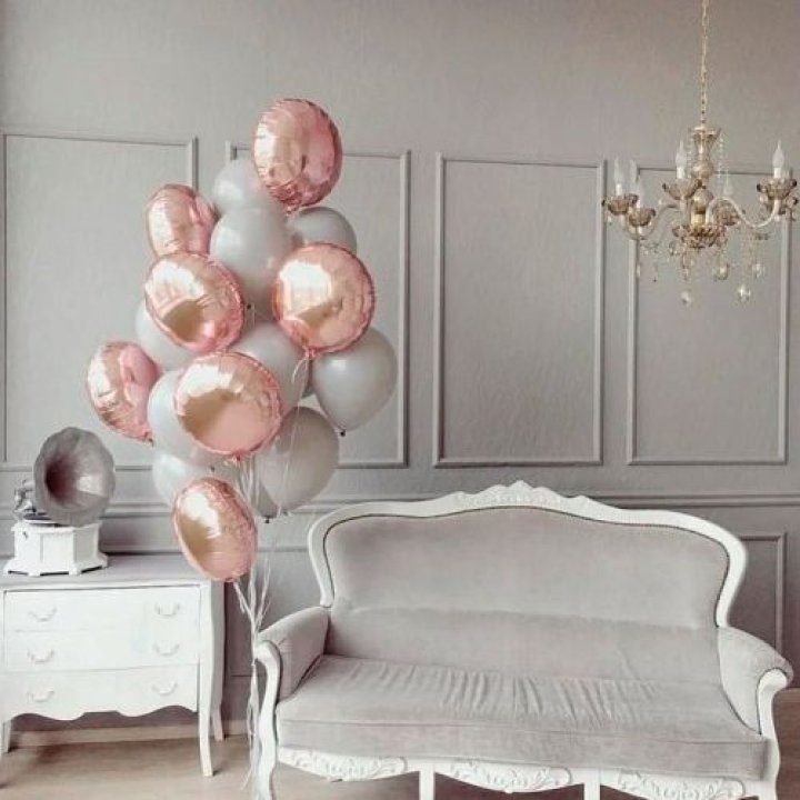 Фонтан шаров "Софт рози" в Чите