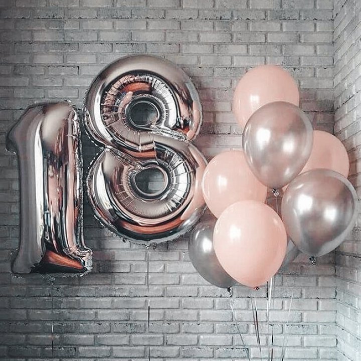 Фольгированный шар Серебряная Цифра в Чите