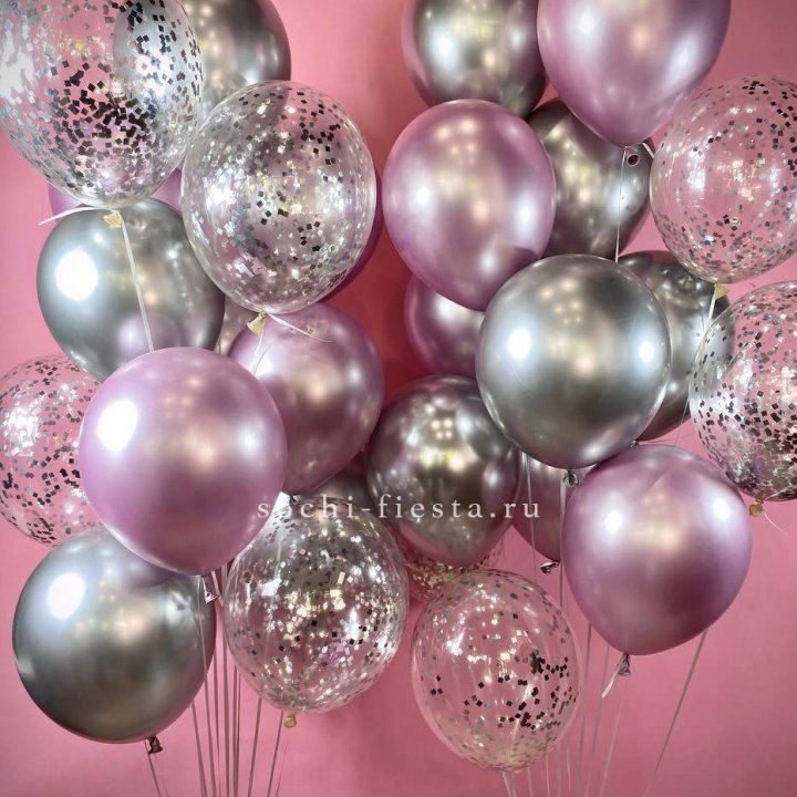 Фонтан шаров "Сильвер пинк" в Чите