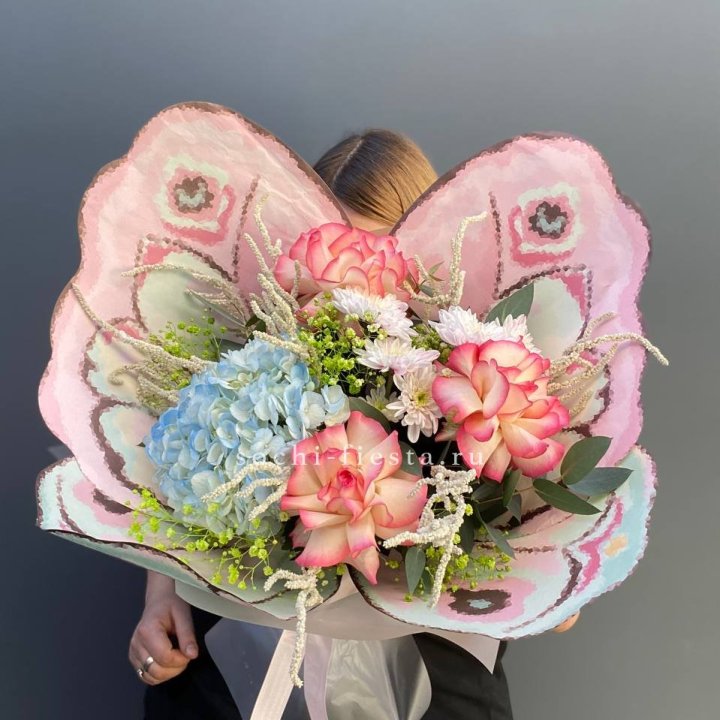 Дизайнерский букет бабочка №5 в Чите