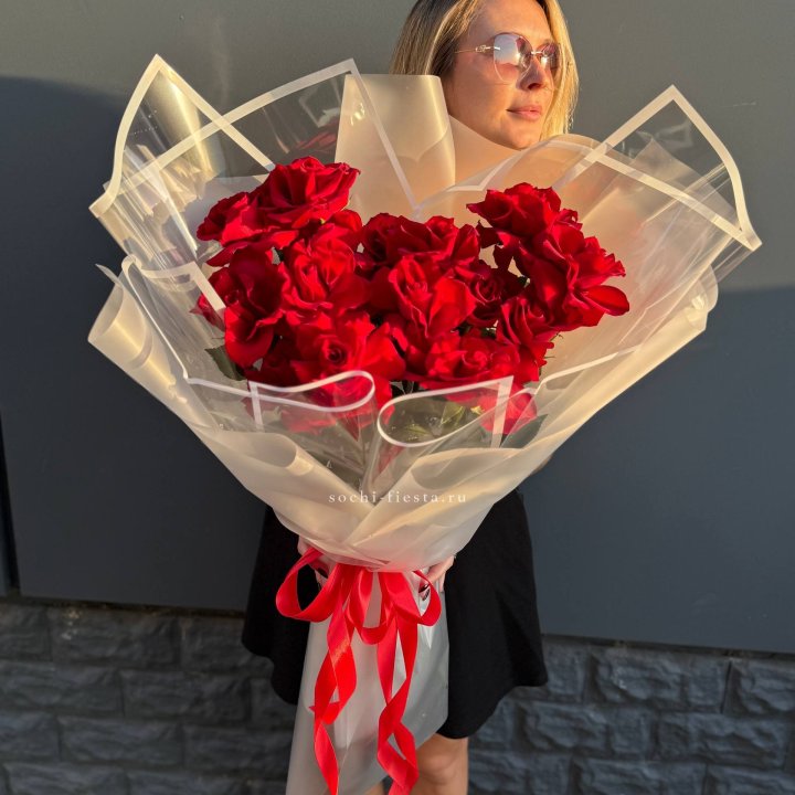  Букет  высоких роз 15 шт в Чите