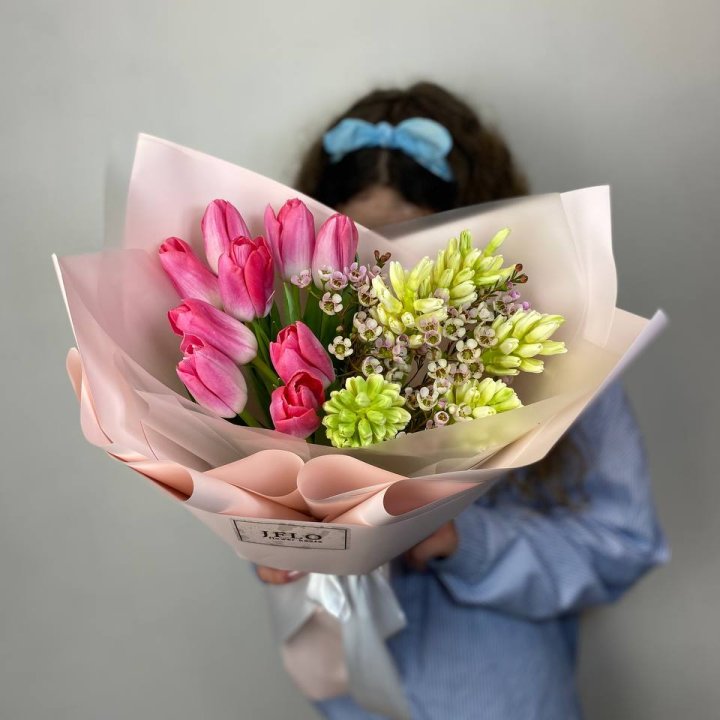  Дуо тюльпаны и гиацинты в Чите