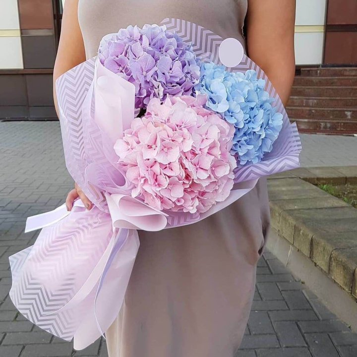 Букет гортензий "Пуф" в Чите