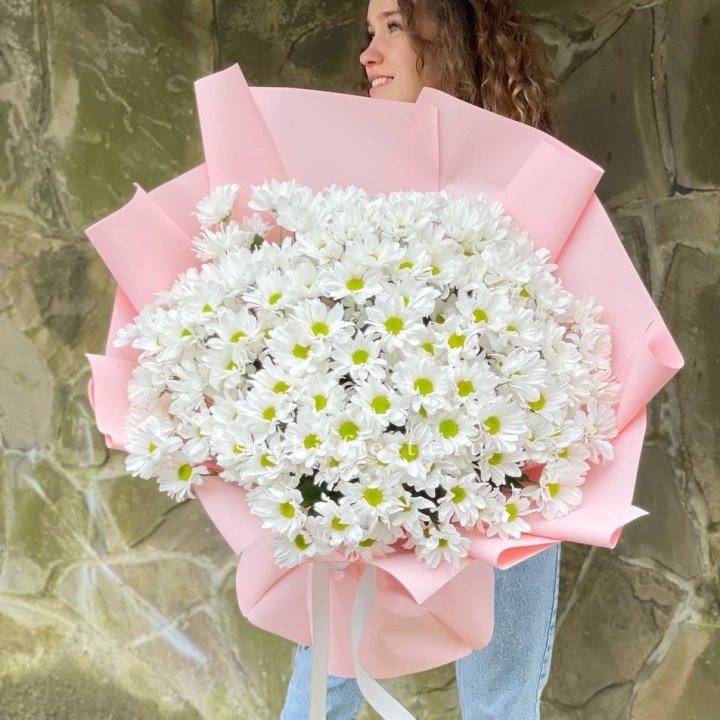  Букет хризантем "Крем" в Чите