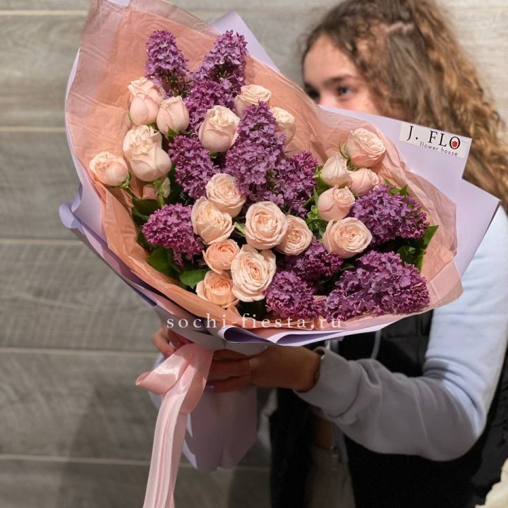 Букет "Лиловая весна" в Чите