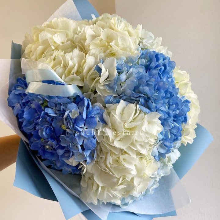 Букет гортензий "Голубая лаза" в Чите