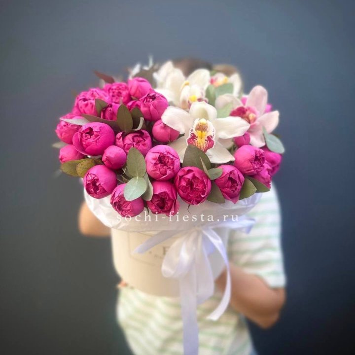 Бокс дуо мисти и орхидеи в Чите