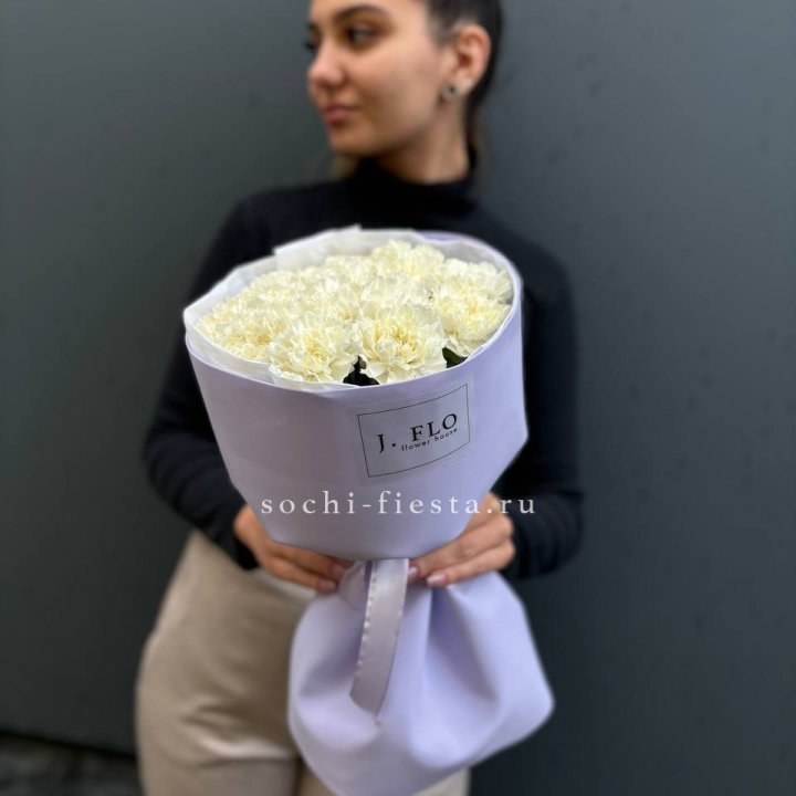 Букет белых диантусов в Чите