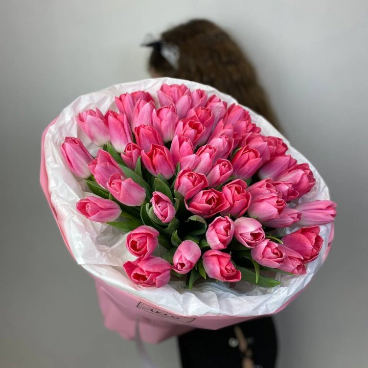 51 розовый тюльпан "Рози" в Чите