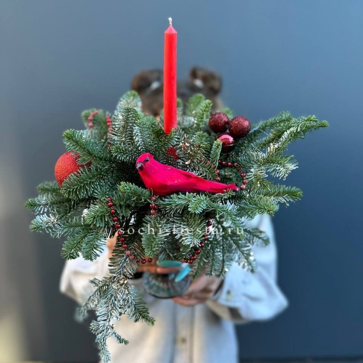 Новогодняя композиция в бокале в Чите