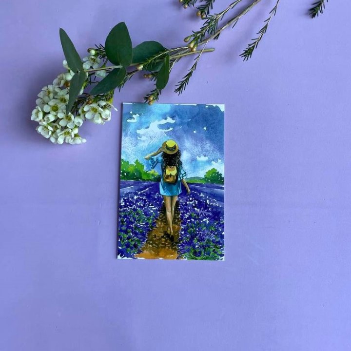 Открытка к букету "Цветочная дорога" в Чите