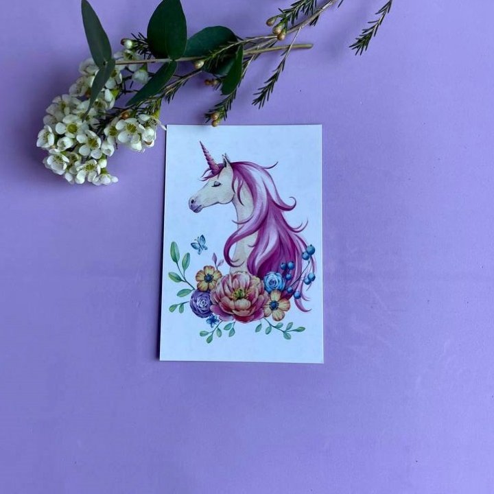 Открытка к букету "Единорог" в Чите