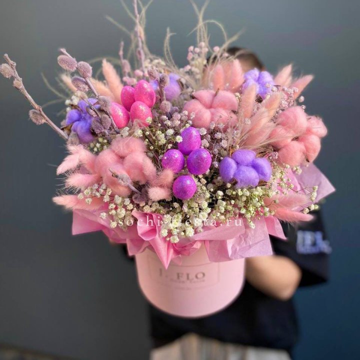 Сухоцветы в коробке  в Чите