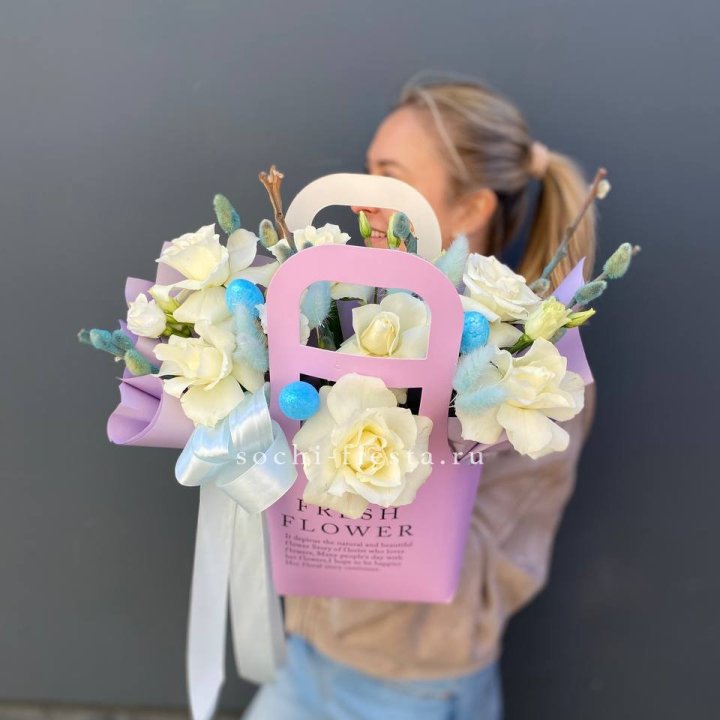 Цветочная сумочка "Пасхальная композиция" в Чите