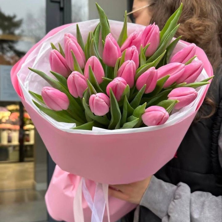  19 розовых тюльпанов в Чите