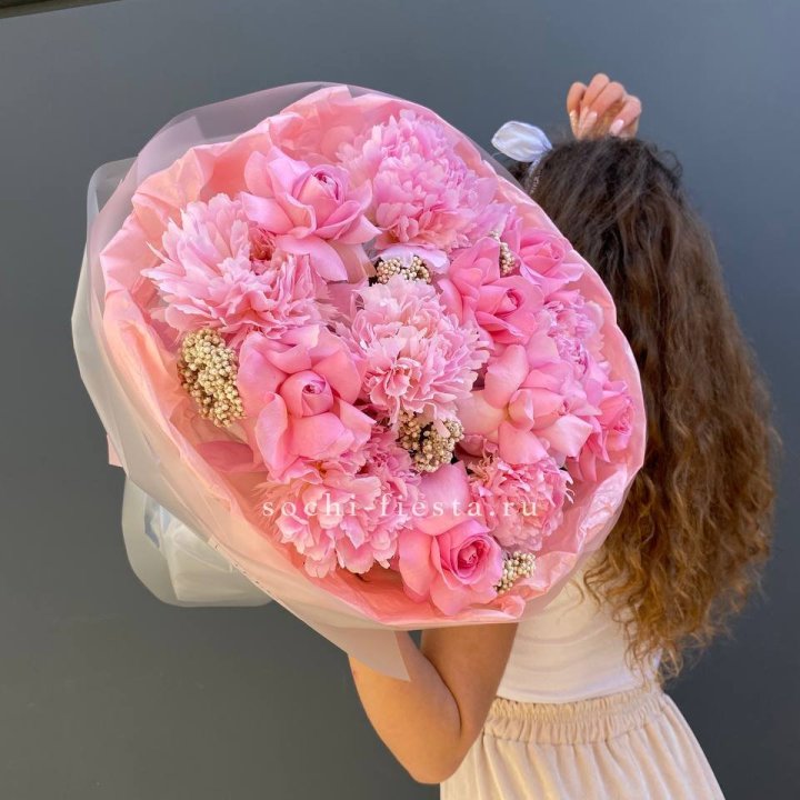  Букет с пионами "Пинки" в Чите