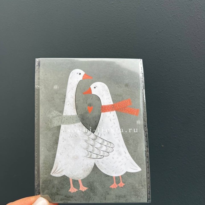 Открытка к букету "Гуси” в Чите