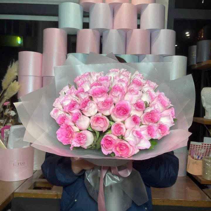  51 розовых роз в Чите