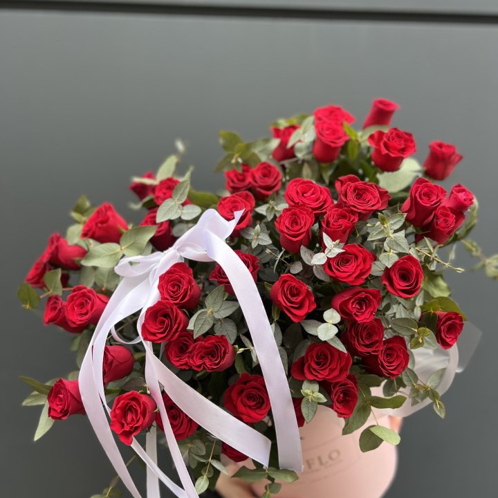 45 Красных роз в боксе "Сеньёрита" в Чите