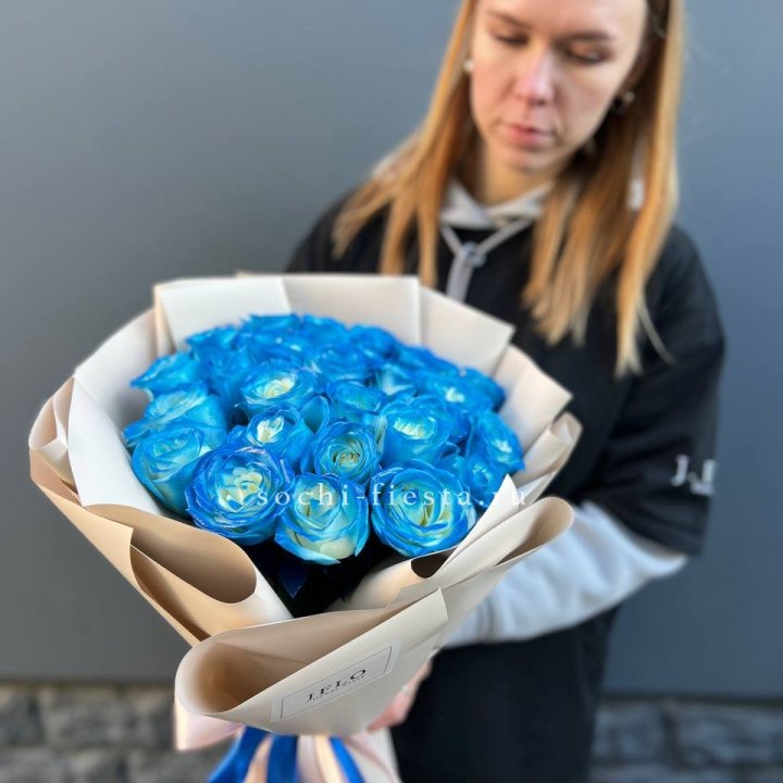 Букет синих роз блю логан в Чите
