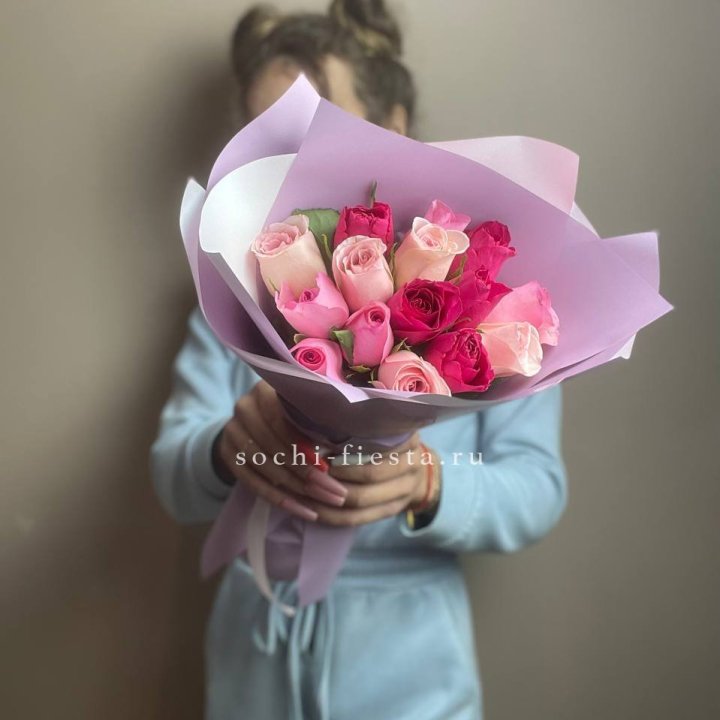 Букет из 15 роз Микс (Кения) в Чите