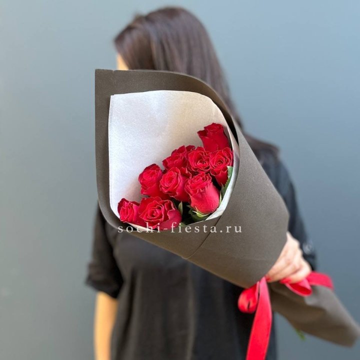9 красных роз в фоамиране в Чите