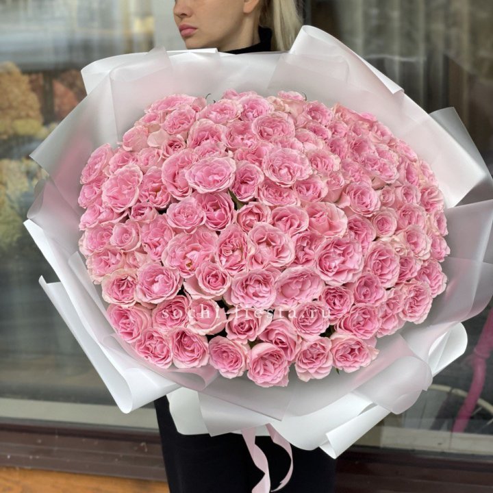 101 нежно-розовая роза в Чите