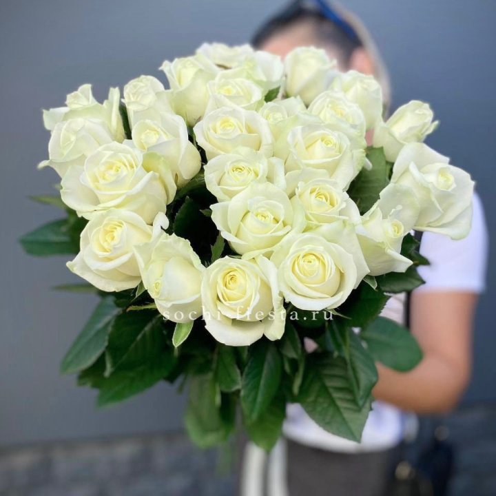 Голландские розы белые 25 в Чите