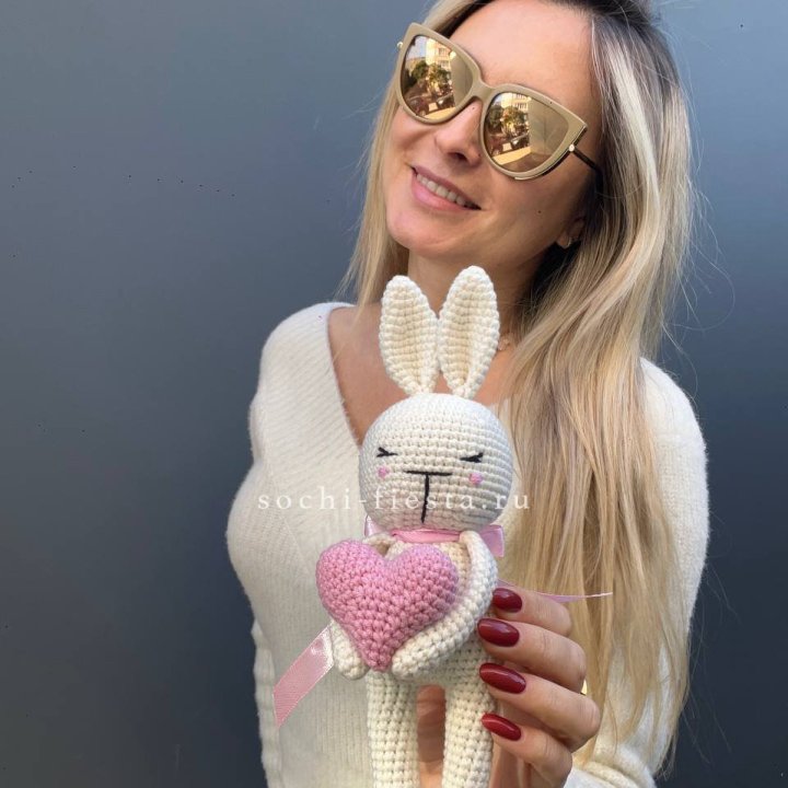 Зайка с сердцем ручной работы в Чите