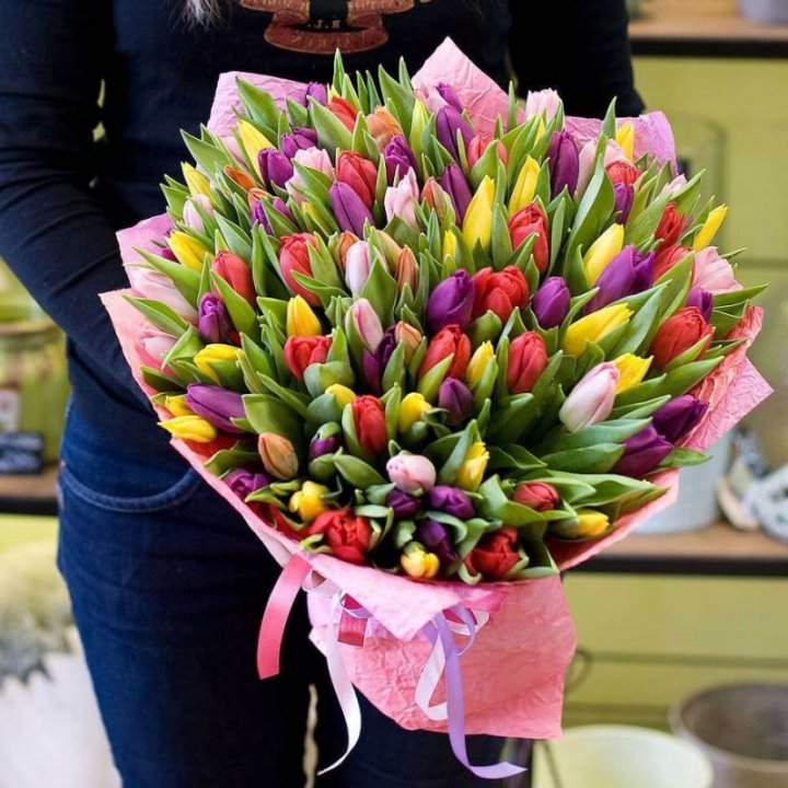 101 тюльпан "Джуси" в Чите