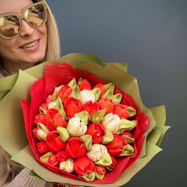 Зефирный букет из тюльпанов в Чите